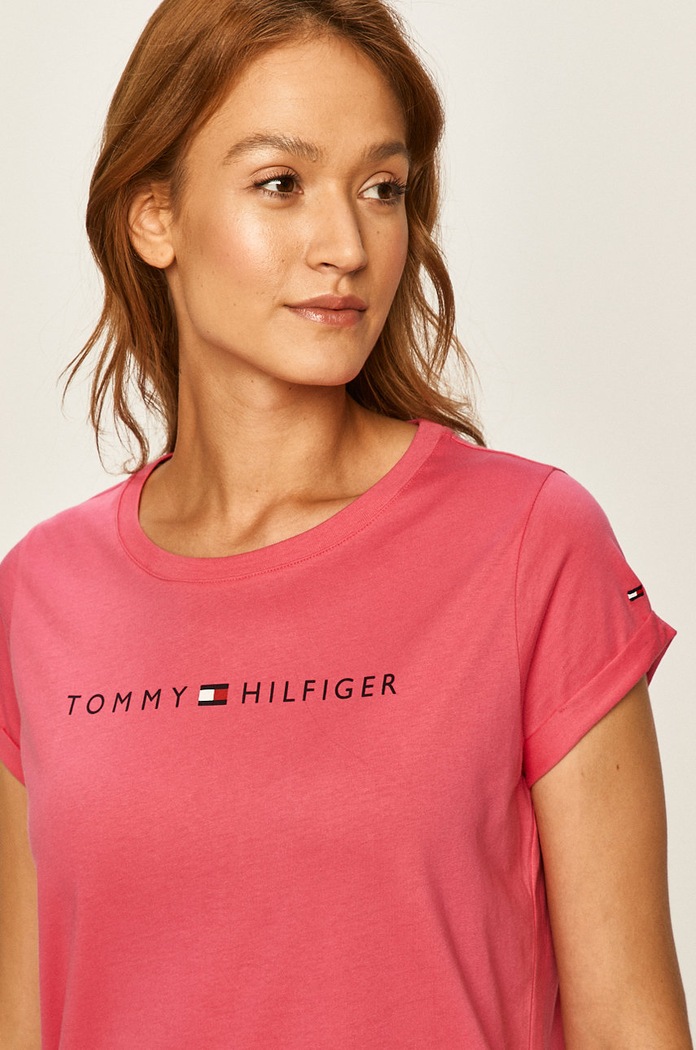 Tommy Hilfiger - Μπλουζάκι ροζ UW0UW01618