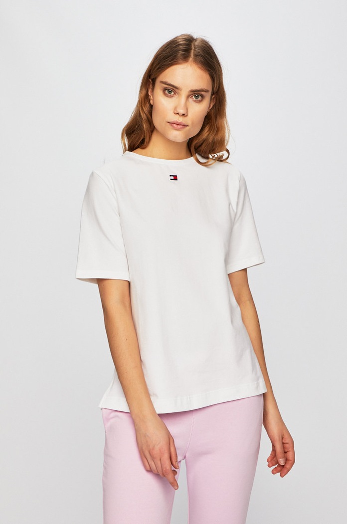 Tommy Hilfiger - Top z elastanem biały UW0UW01307