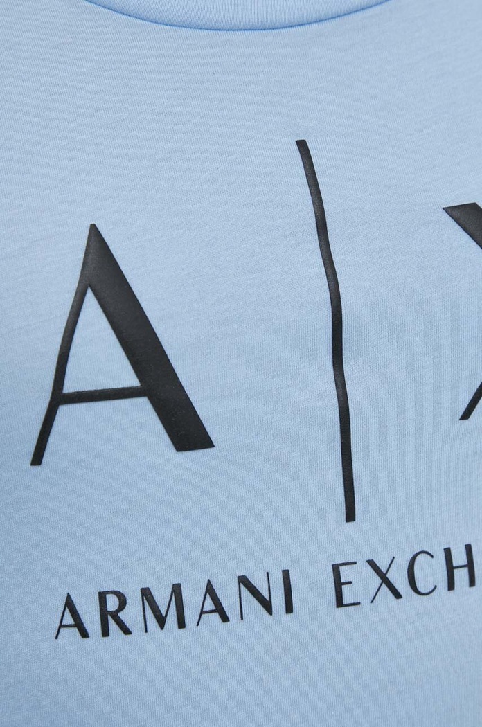 T-shirt bawełniany Armani Exchange 8NYT70.YJ16Z.NOS niebieski