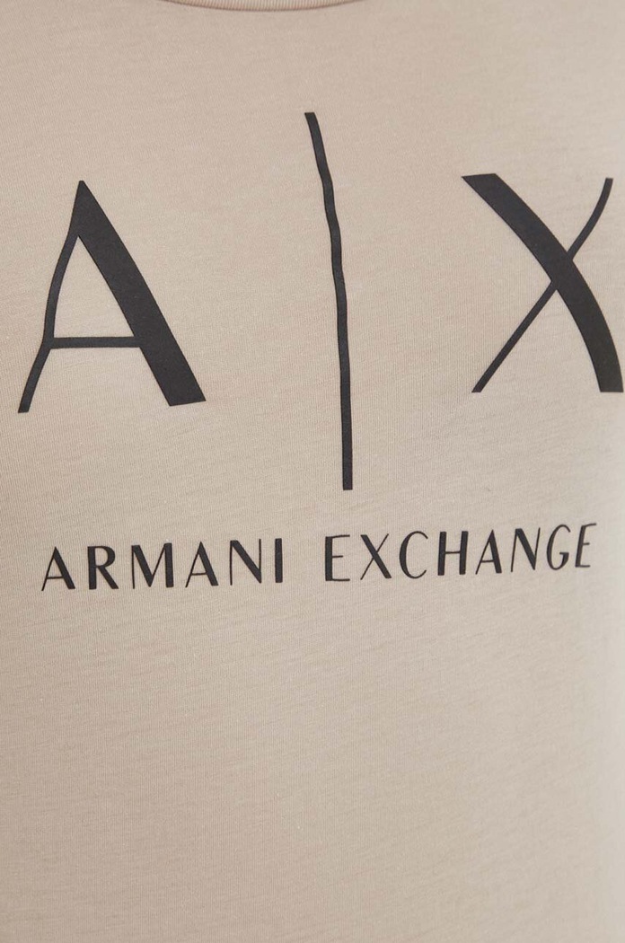 Armani Exchange t-shirt bawełniany beżowy 8NYT70.YJ16Z.NOS