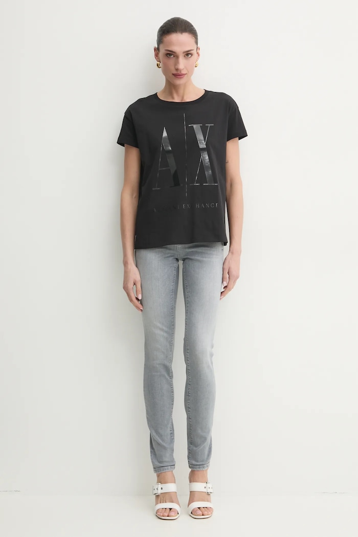 Tričko Armani Exchange 8NYTCX.YJG3Z.NOS čierna AA00