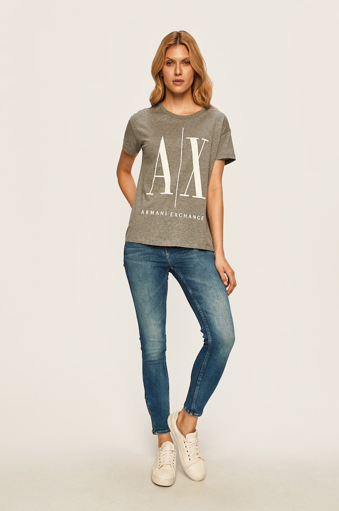 Armani Exchange t-shirt 8NYTCX.YJG3Z.NOS szürke AA00