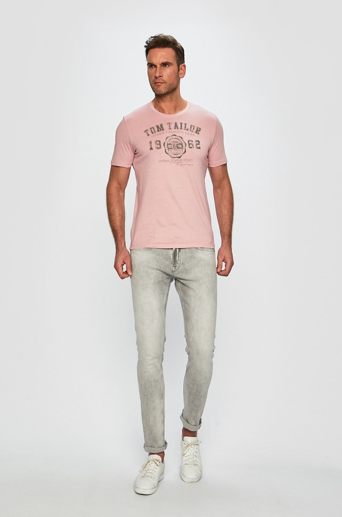 Tom Tailor Denim - Pánske tričko 1008637 ružová AA00