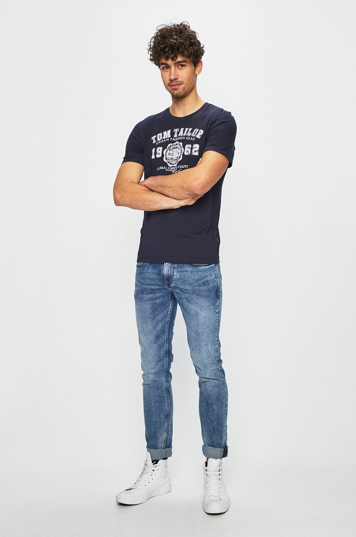 Tom Tailor Denim - Tričko 1008637 námořnická modř AA00
