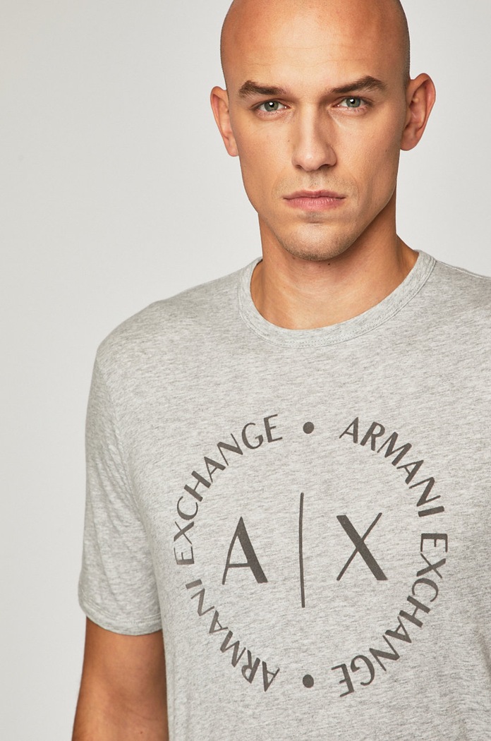 Armani Exchange - Pánske tričko sivá 8NZTCD.Z8H4Z.NOS