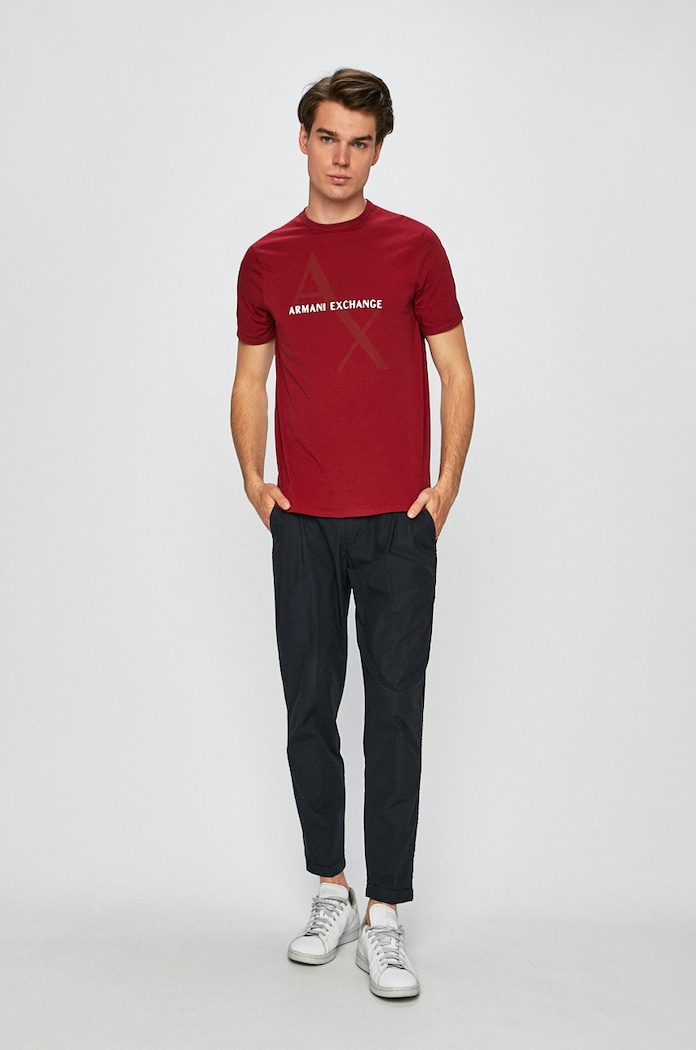 Armani Exchange - Pánske tričko 8NZT76.Z8H4Z.NOS červená AA00