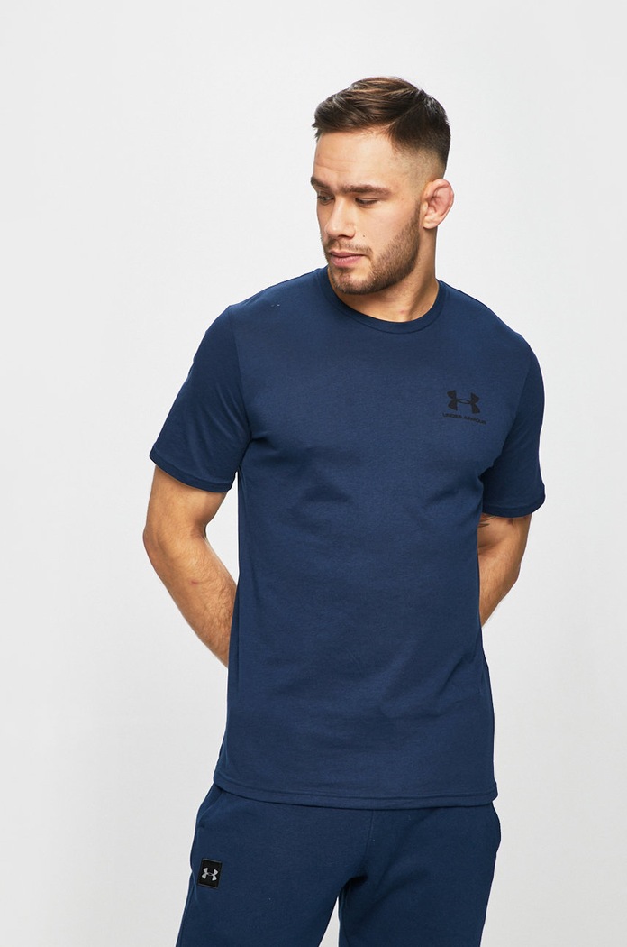 Тениска Under Armour SPORTSTYLE LEFT CHEST свободна тъмносин 1326799.