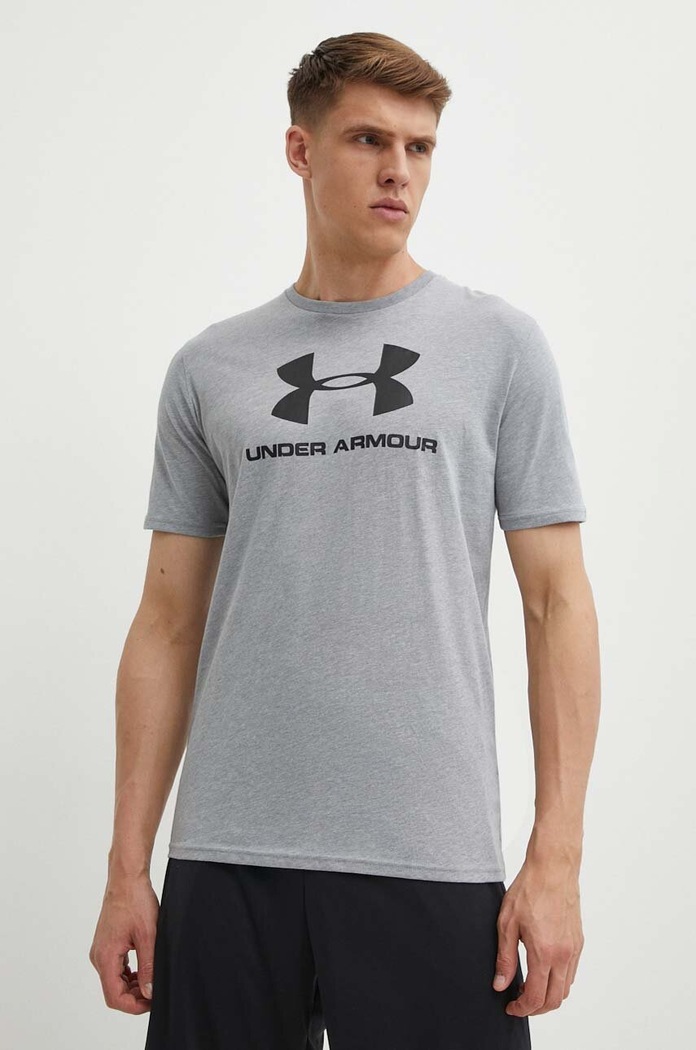 Tričko Under Armour 1329590 potlač sivá 1329590