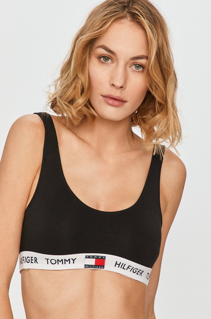 Sportovní podprsenka Tommy Hilfiger měkké černá UW0UW02225