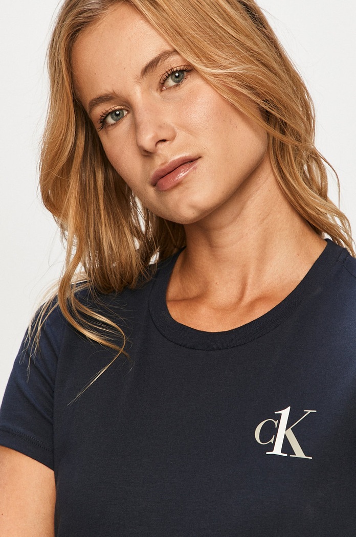 Calvin Klein Underwear Cămașă de pijama 000QS6358E bleumarin AA00