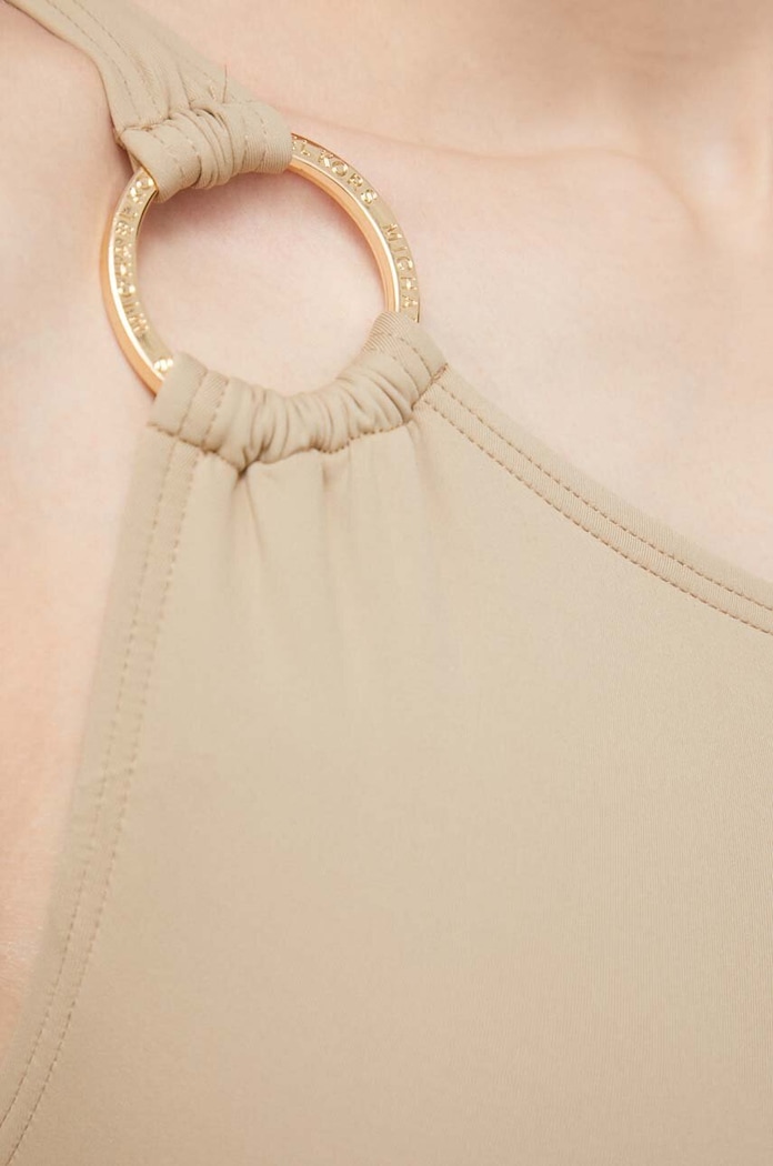 MICHAEL Michael Kors enodelne kopalke ženski ONE SHOULDER ONE PIECE MM7M524 bež