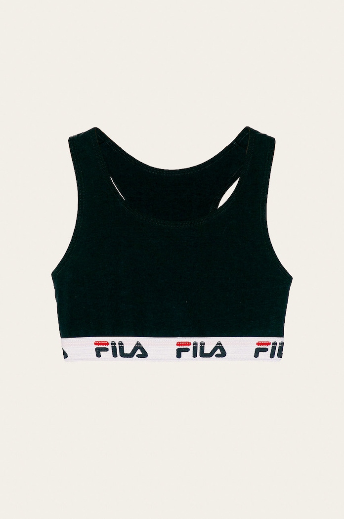 Fila - Biustonosz sportowy dziecięcy miękka czarny FU2000