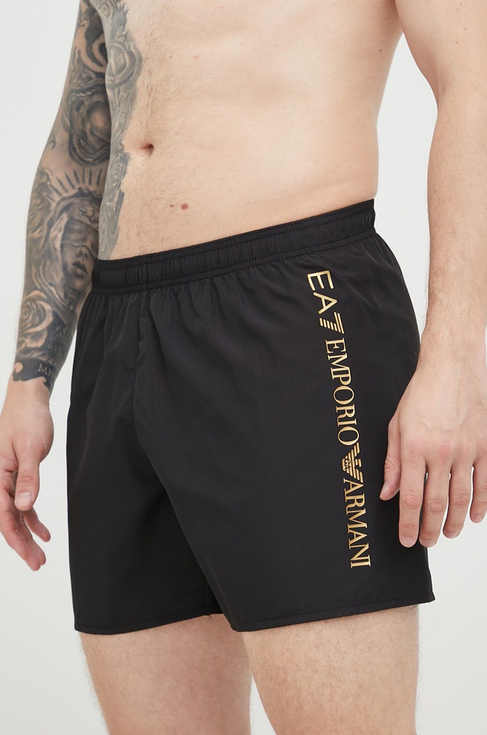 EA7 Emporio Armani Plavkové šortky čierna 902035.CC720.NOS