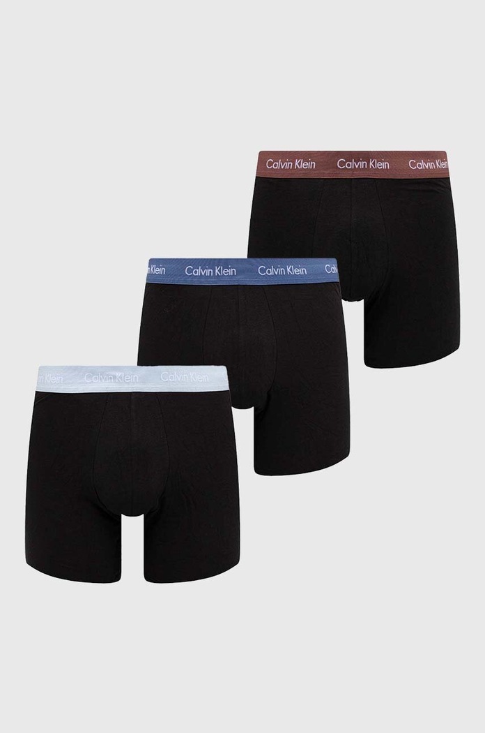 Calvin Klein Underwear boxerky pánske bavlnené s elastanom 3-pak čierna 000NB1770A