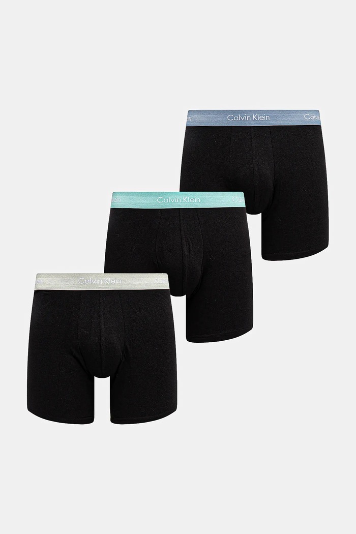 Calvin Klein Underwear Boksarice bombažne z elastanom paket 3 kosov črna 000NB1770A