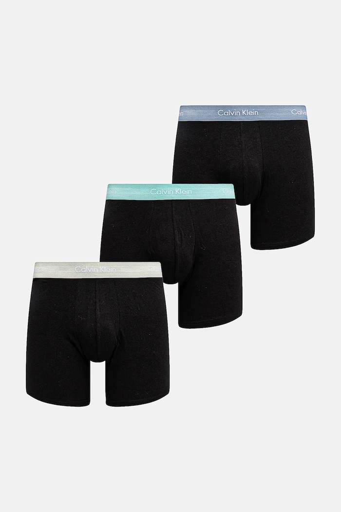 Calvin Klein Underwear Boksarice bombažne z elastanom paket 3 kosov črna 000NB1770A