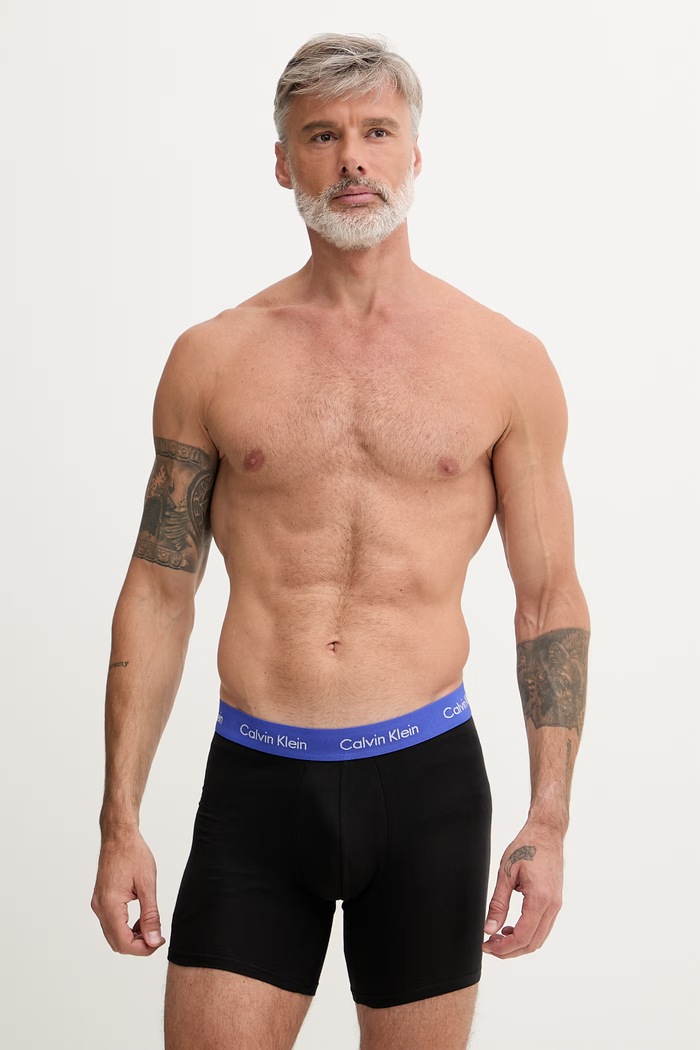 Calvin Klein Underwear boxeralsó férfi pamut elasztánnal 3-as csomag fekete 000NB1770A