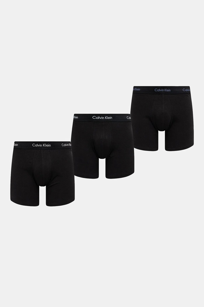 Calvin Klein Underwear bokserki męskie bawełniane z elastanem 3-pack czarny 000NB1770A