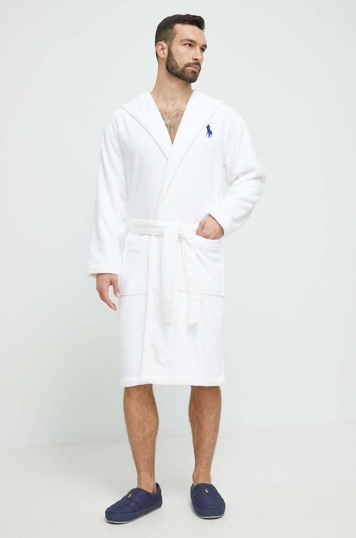 Βαμβακερή ρόμπα Polo Ralph Lauren CLPLAYER λευκό AA00