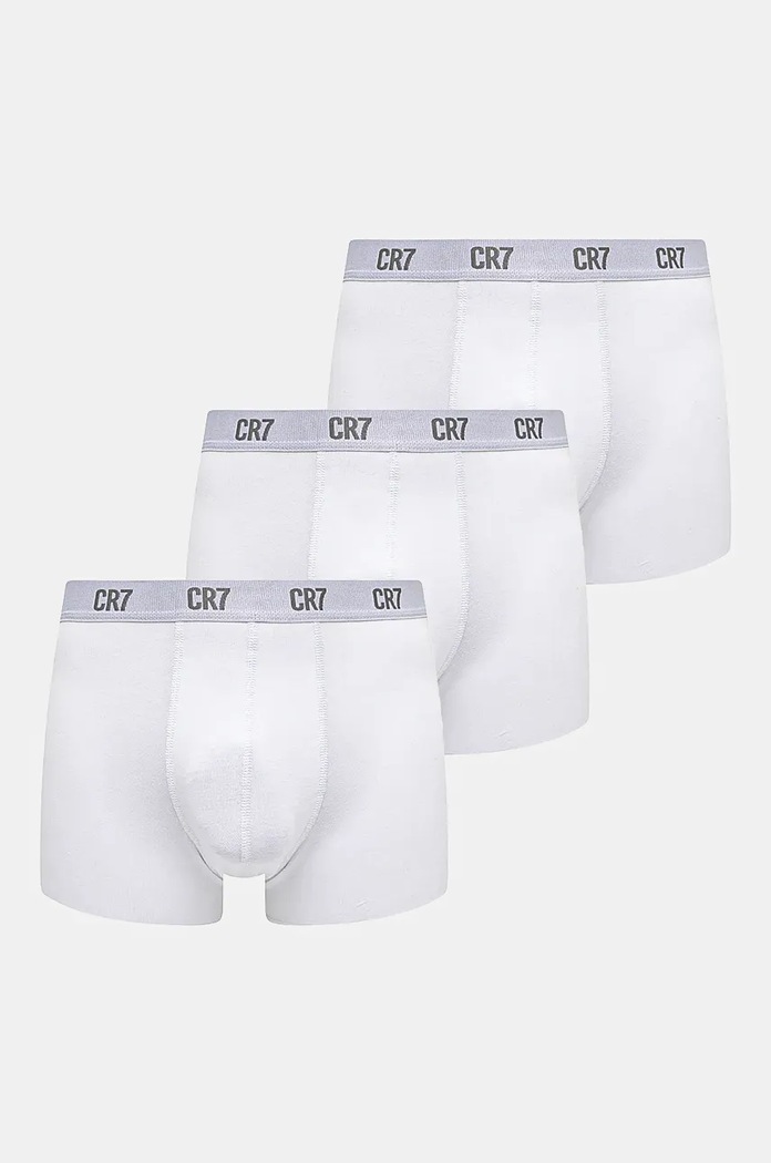 CR7 Cristiano Ronaldo - Μποξεράκια (3-pack) εφαρμοστό σορτς μπόξερ λευκό 8100.49.100