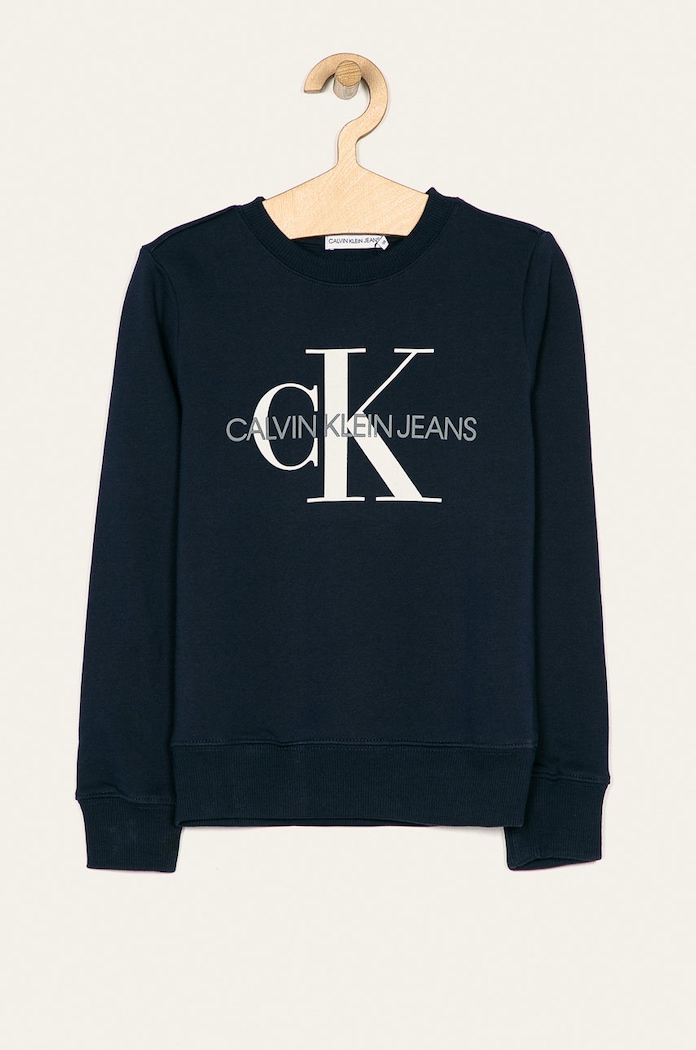 Calvin Klein Jeans - Dětská mikina 104-176 cm bez kapuce námořnická modř IU0IU00069