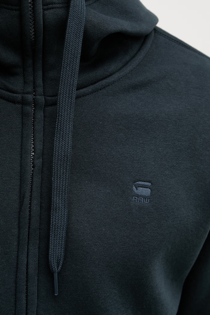 G-Star mikina na zips s kapucňou pánska s bavlnou Premium core D16122.C235 tmavomodrá