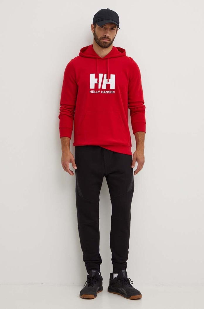 Helly Hansen bluză HH LOGO HOODIE 33977 rosu SS24