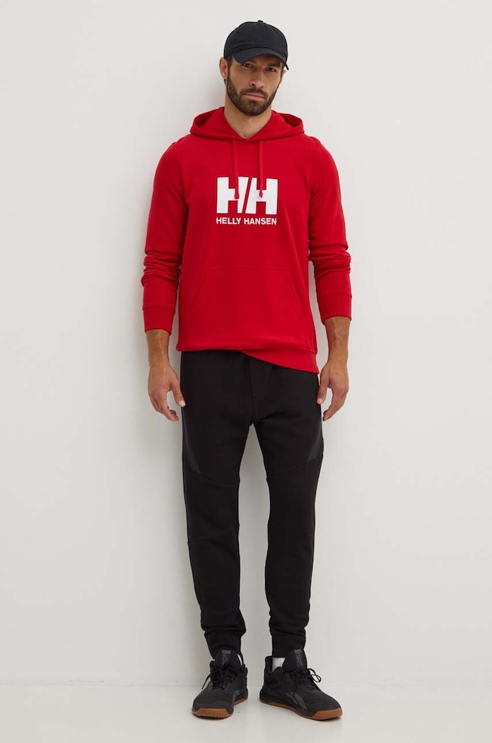 Helly Hansen bluză HH LOGO HOODIE 33977 rosu SS24