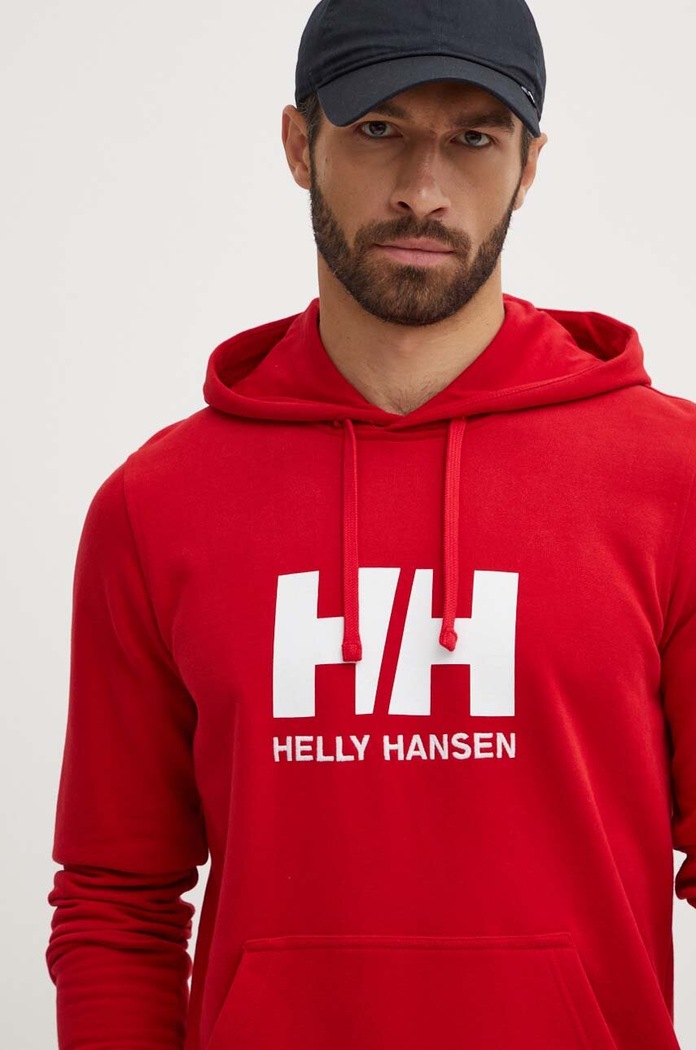 Helly Hansen bluză HH LOGO HOODIE rosu 33977