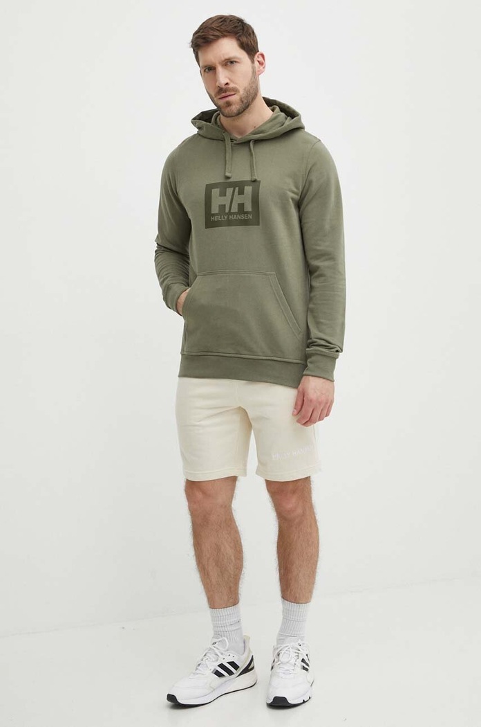 Helly Hansen bluza bawełniana 53289 zielony AW24