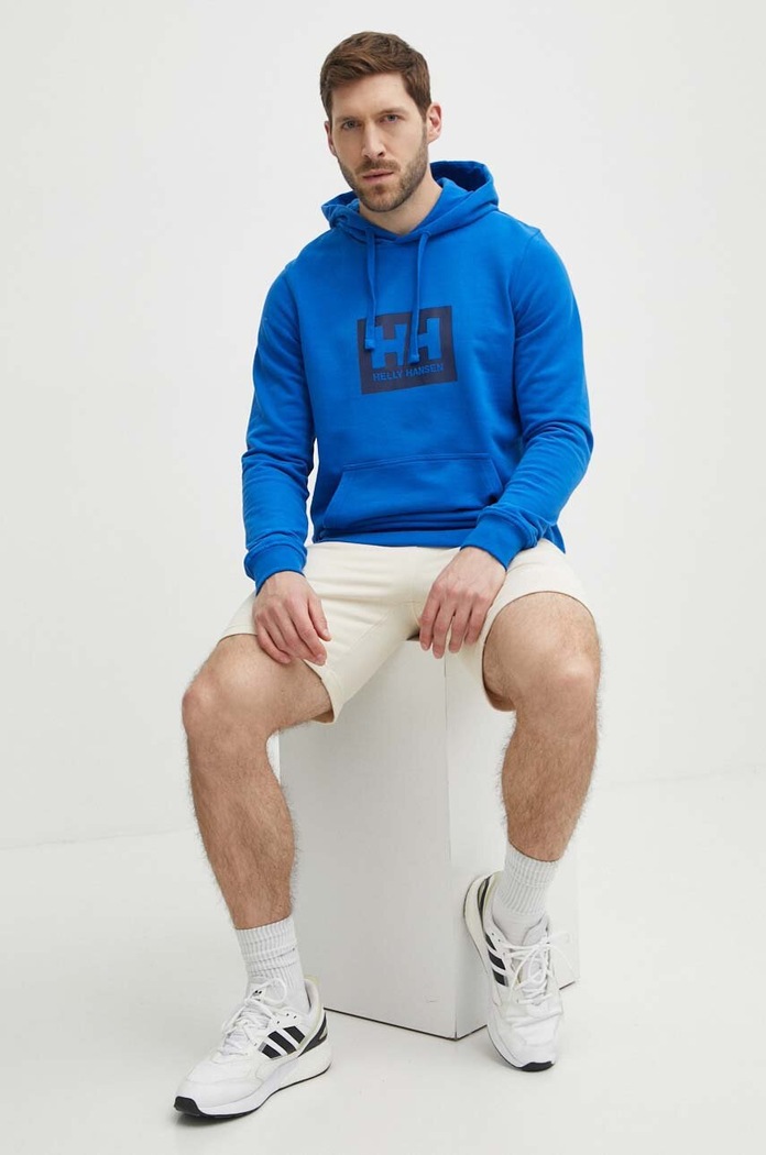 Bavlnená mikina Helly Hansen modrá 53289