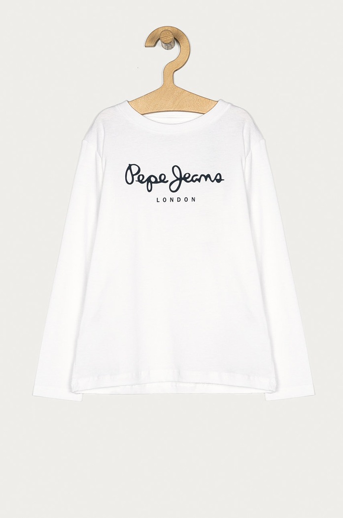 Pepe Jeans - Дитячий лонгслів Herman 92-122 cm бавовна білий PB502359