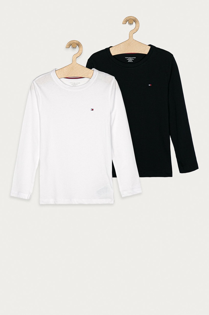 Tommy Hilfiger - Longsleeve dziecięcy (2-pack) 128-164 cm bawełna biały UB0UB00309
