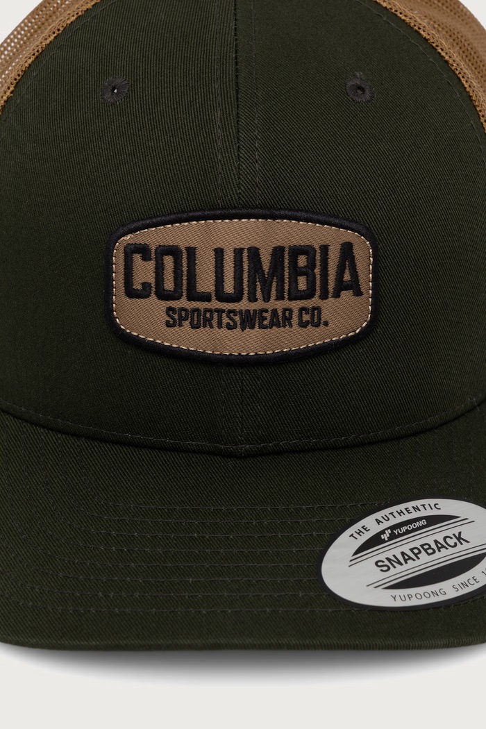 Columbia Czapka z daszkiem trucker z bawełną 1652541. zielony SS26