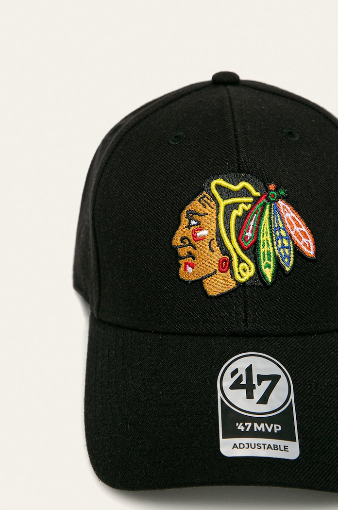47 brand - Čiapka NHL Chicago Blackhawks čierna H.MVP04WBV.BKA