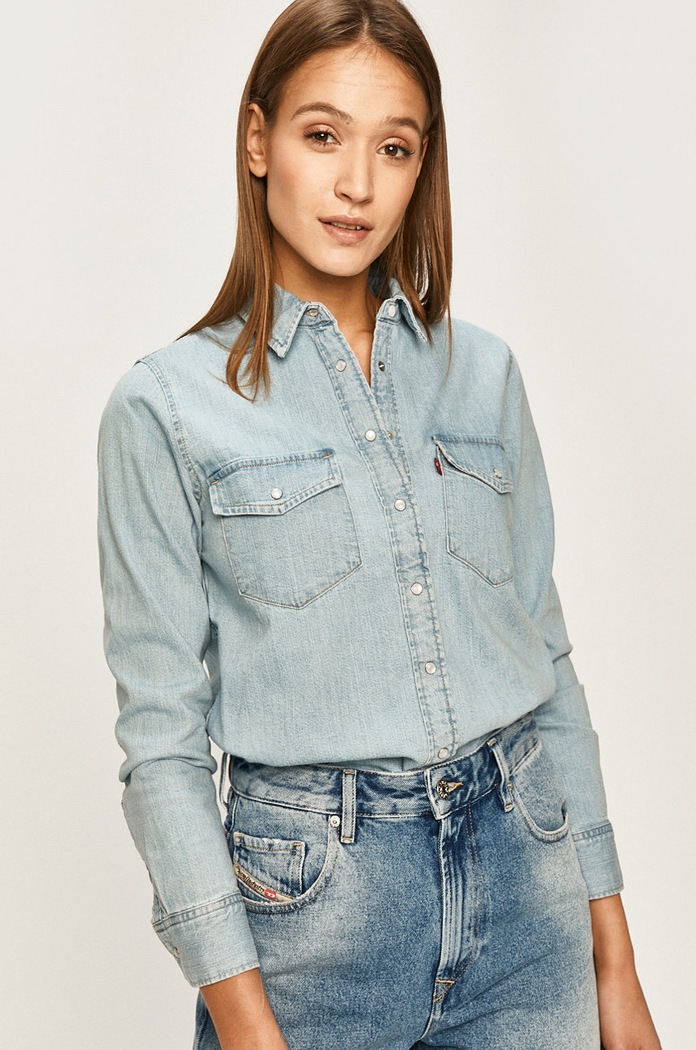 Džínová košile Levi's Essential Western hladký fialová 16786.0001