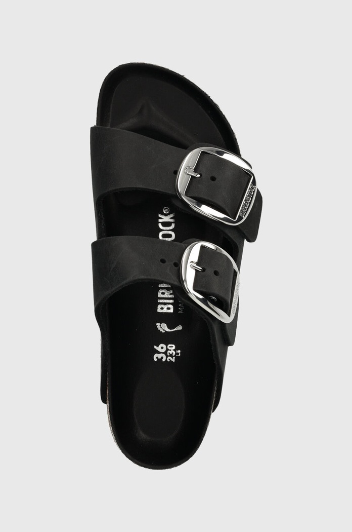 Δερμάτινες παντόφλες Birkenstock Arizona Big Buckle μαύρο 1011075
