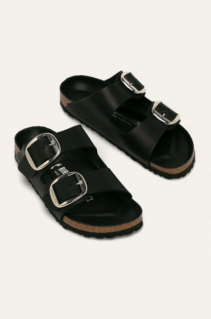 Δερμάτινες παντόφλες Birkenstock Arizona Big Buckle 1011075 μαύρο AA00
