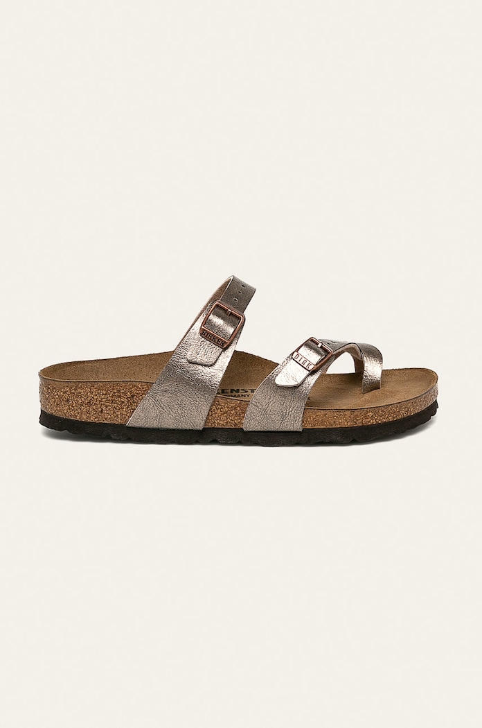 Birkenstock - Šľapky Mayari imitácia kože hnedá 1016409