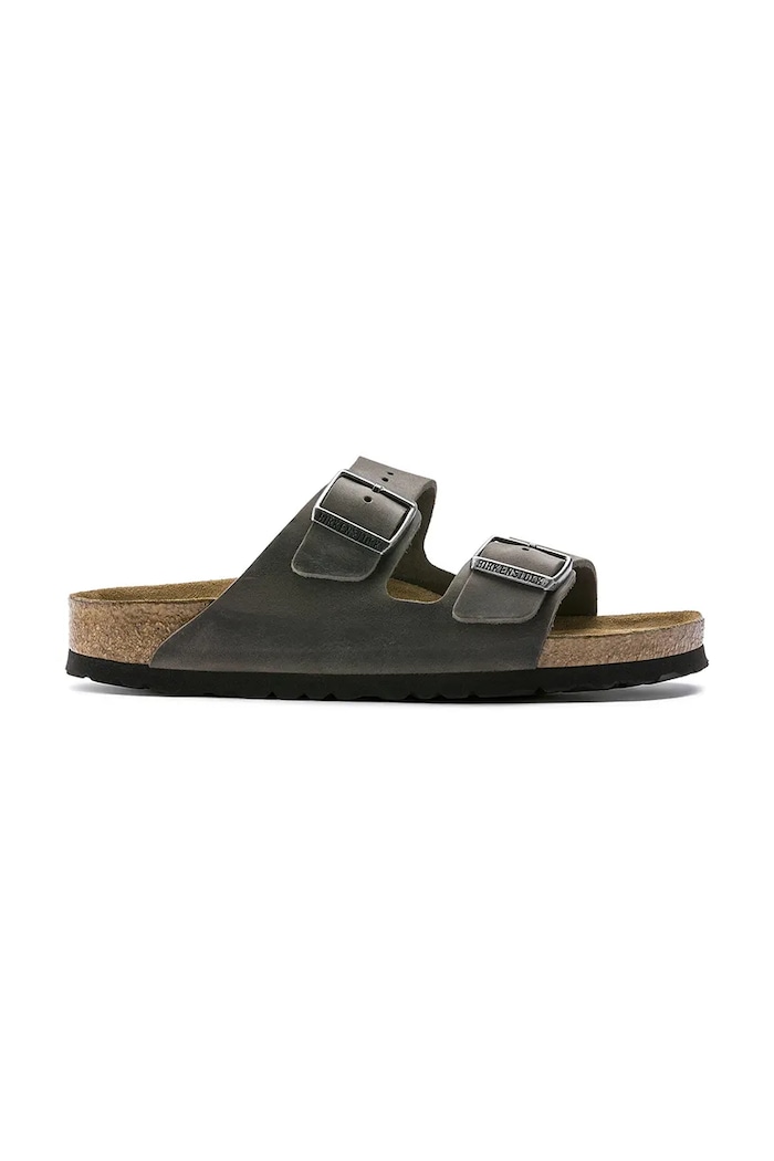 Δερμάτινες παντόφλες Birkenstock Arizona FL SFB άλλο γκρί 1013645