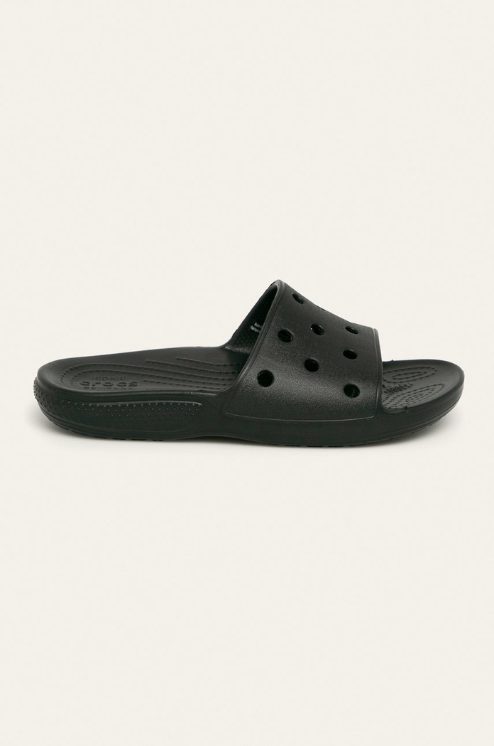 Παντόφλες Crocs Classic Crocs Slide φλατ μαύρο 206121.CLASSIC.SLIDE.D