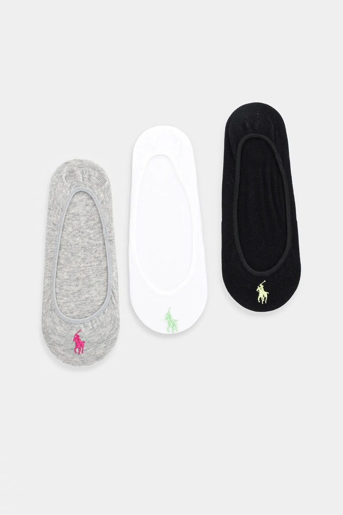 Kotníkové ponožky Polo Ralph Lauren (3-pack) krátké ponožky bílá 455711304001