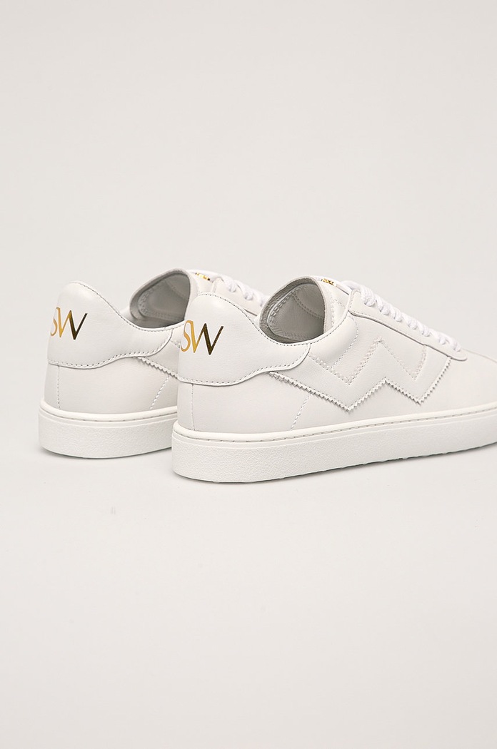 Boty Stuart Weitzman - Kožené boty Daryl S3694.WHT bílá