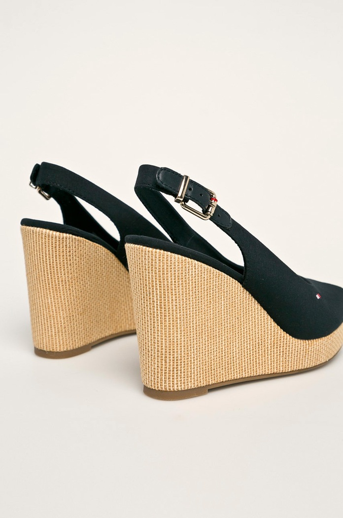 Tommy Hilfiger szandál ICONIC ELENA SLING BACK WEDGE sötétkék FW0FW04789