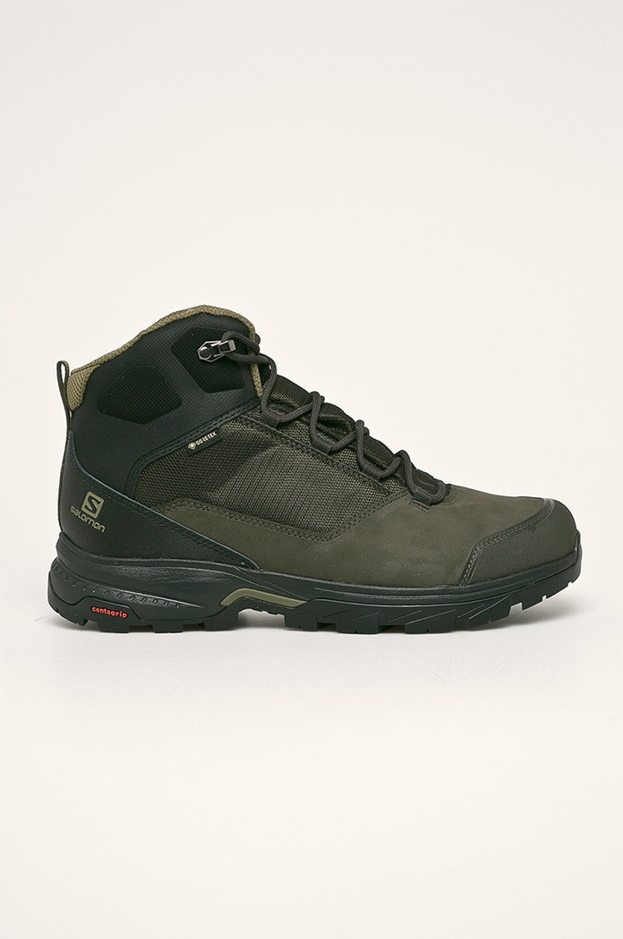 Salomon - Pantofi Outward Gtx piele întoarsă verde L40957900