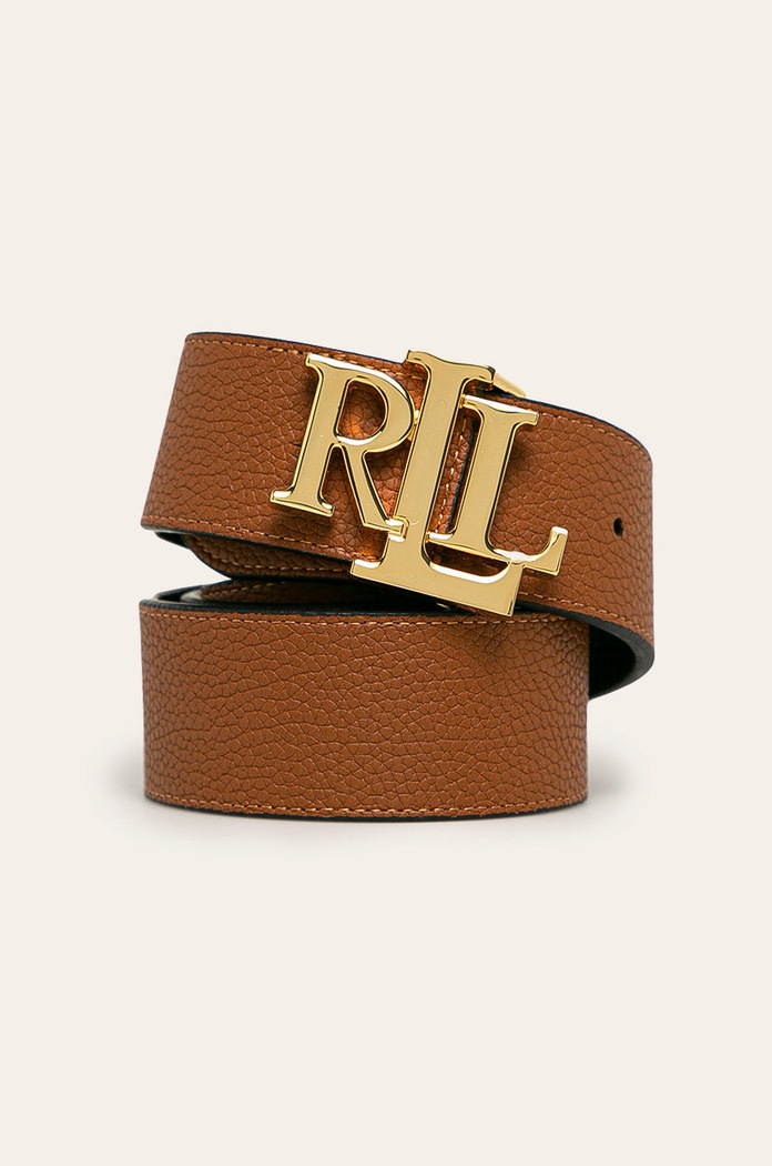 Lauren Ralph Lauren - Obojstranný kožený opasok 412754806001 čierna SS21