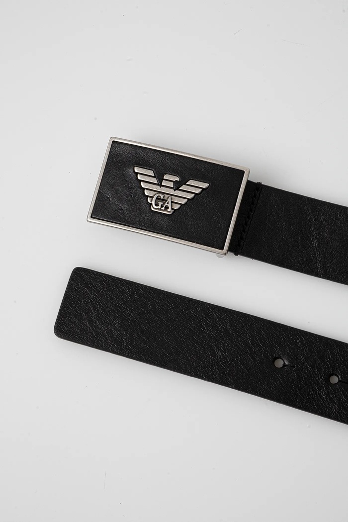 Dodatki Emporio Armani pas moški usnjeni Y4S196.YDC0G črna