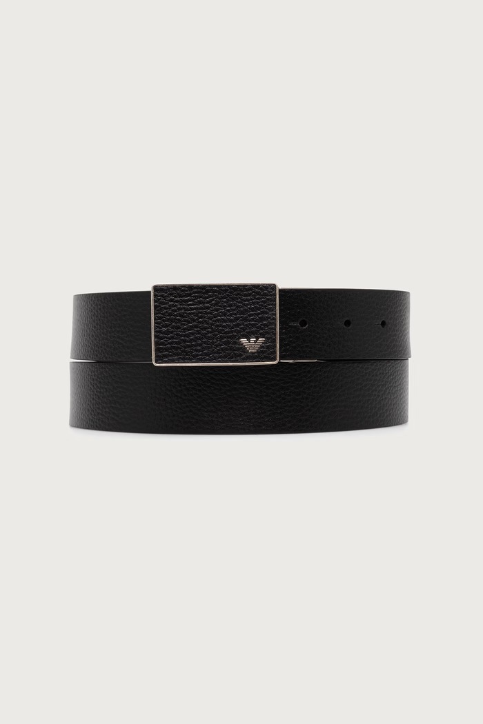 Emporio Armani Двосторонній ремінь чоловічий шкіряний Y4S225.YMB4E чорний SS20