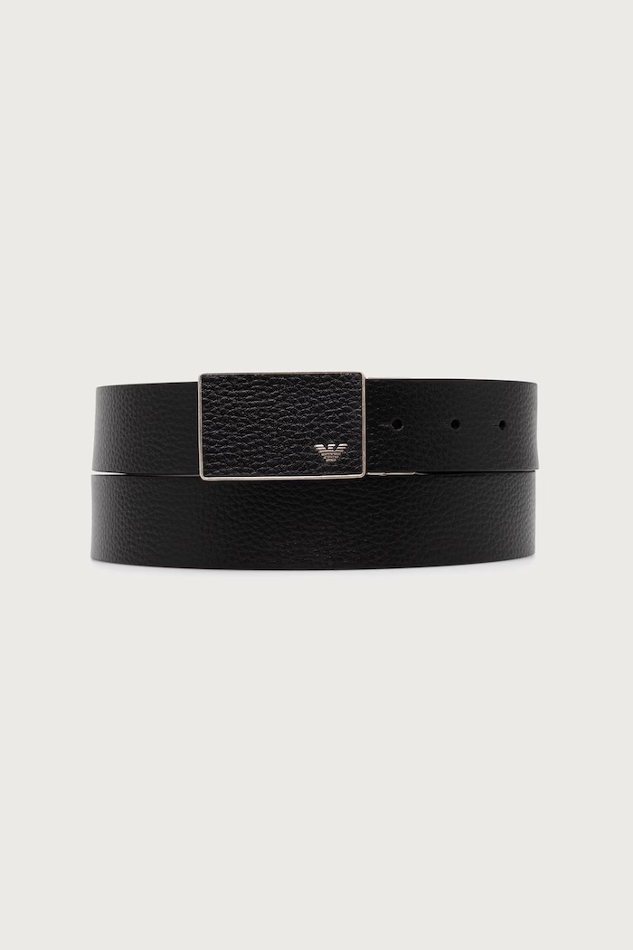 Emporio Armani Dvostrani remen za muškarce od kože Y4S225.YMB4E crna SS20