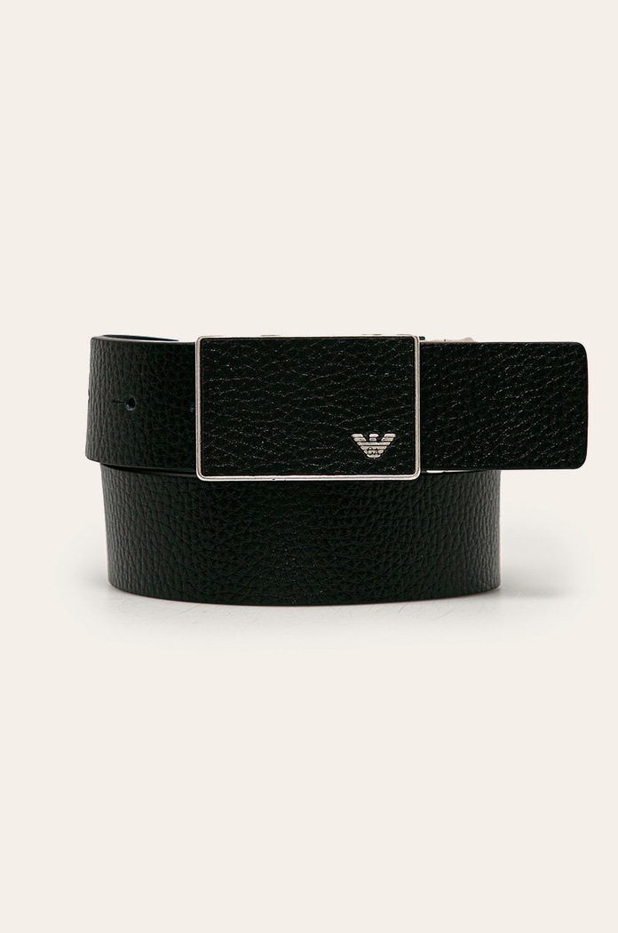 Emporio Armani - Pasek skórzany Y4S225.YMB4E czarny Y4S225.YMB4E